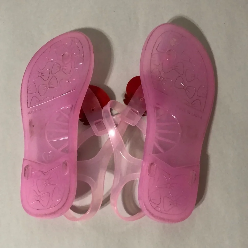 Pink Strawberry Jelly Sandals Girl size 13